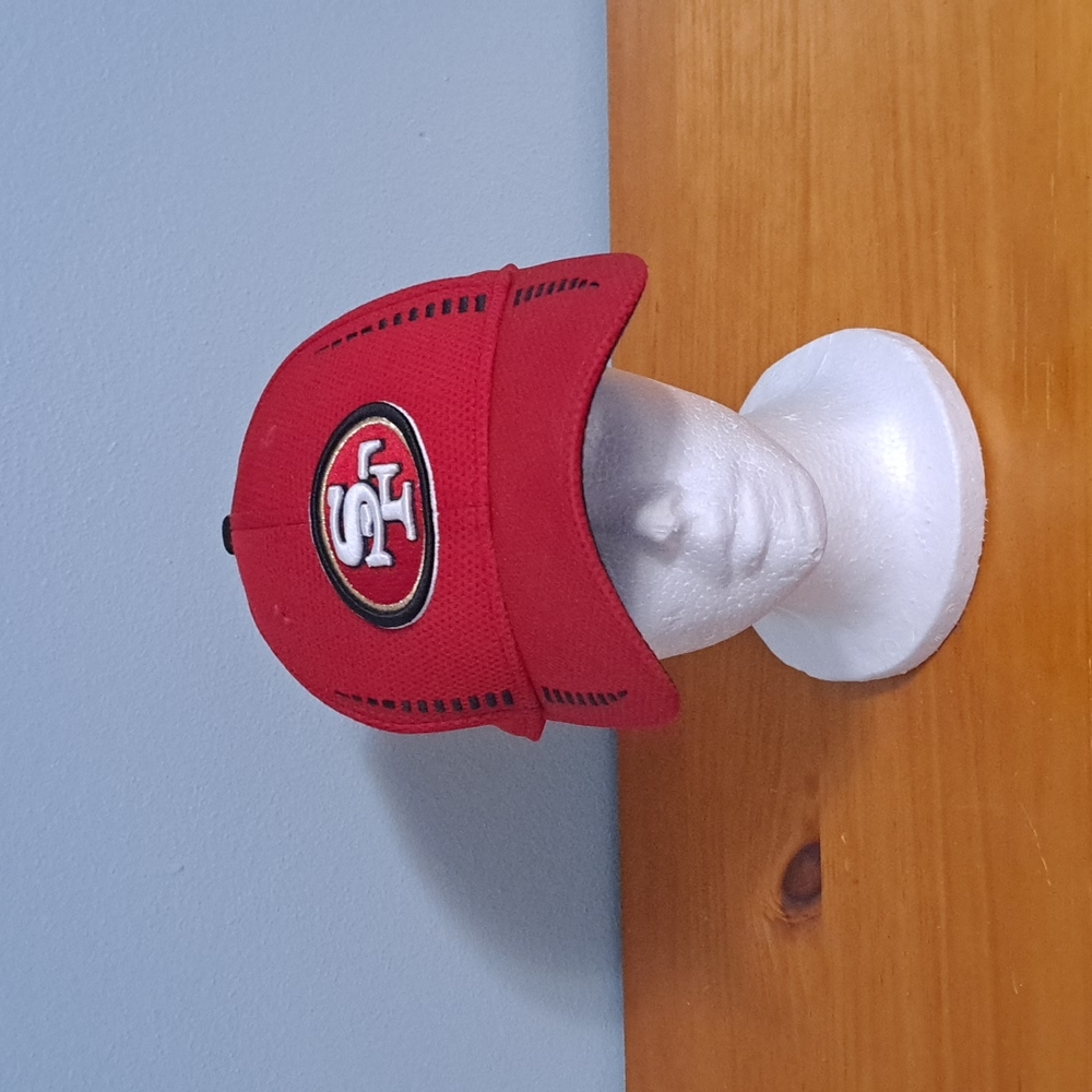 San Fransisco 49ers New Era red black adjustable hat.